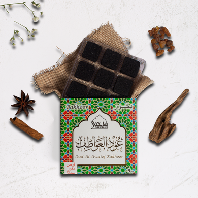 Oud Al Awatef Bakhoor I 9 pcs Fresh Arabic Incense Bricks