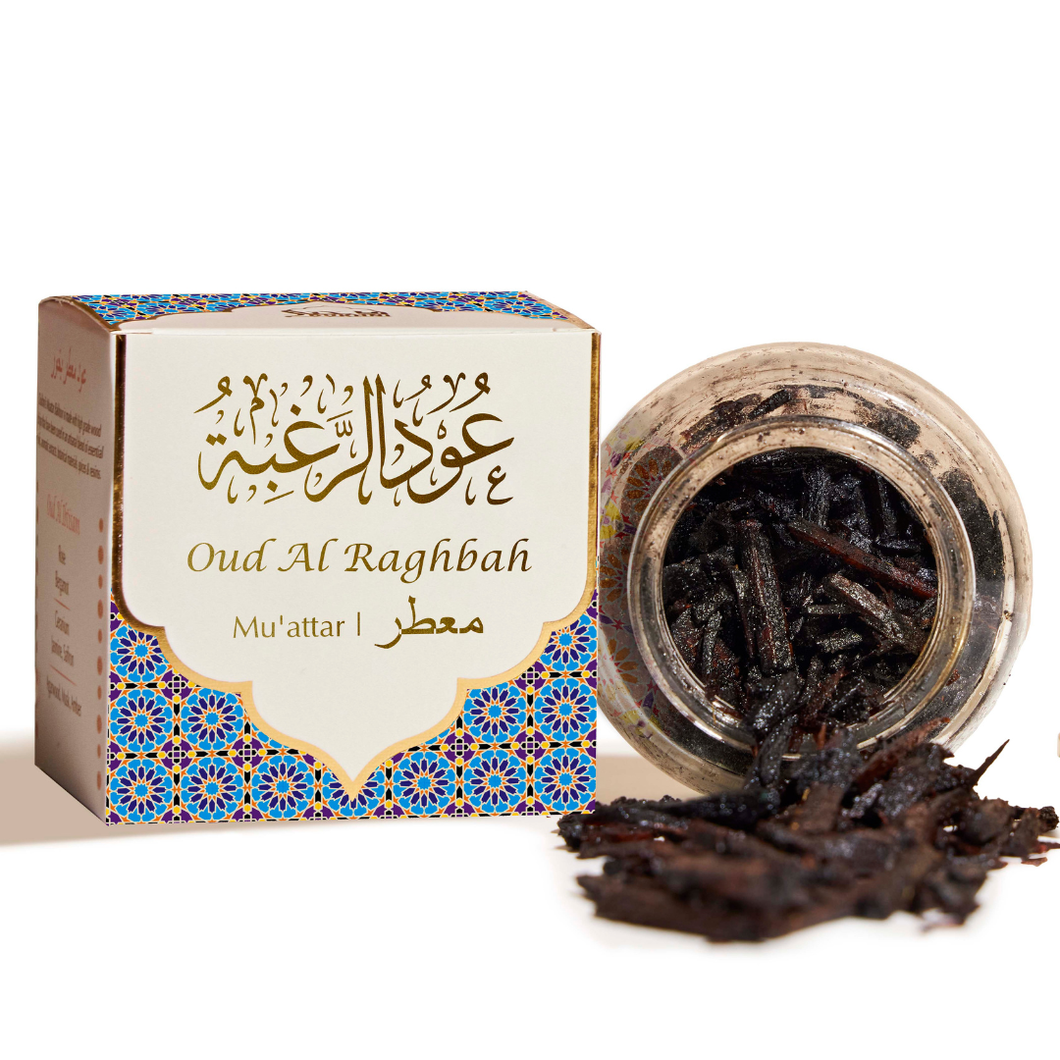 Oud Al Raghbah Muattar I 40gm Scented Arabic Bakhoor Chips
