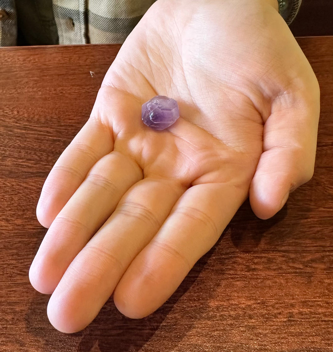Tiny rough cut amethyst