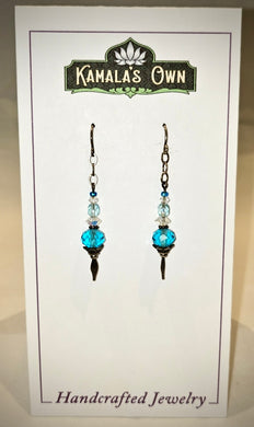 Light blue Swarovski earrings