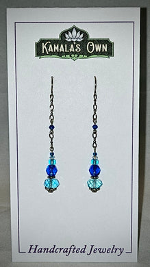 Blue Swarovski earrings