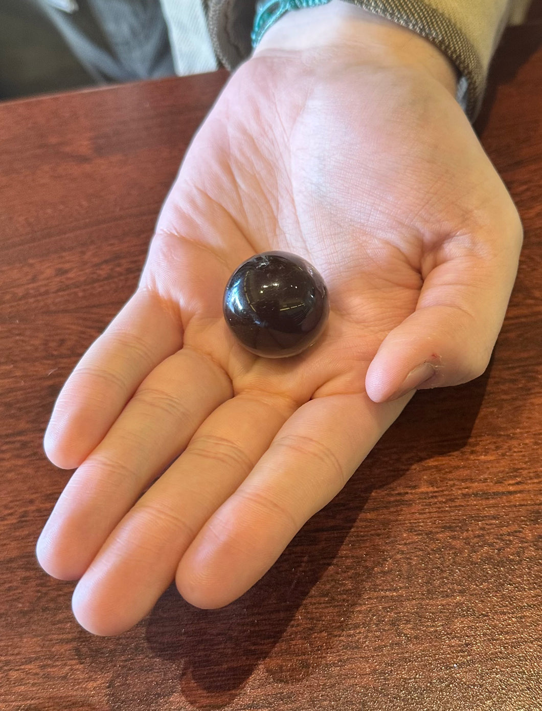 Smoky quartz sphere