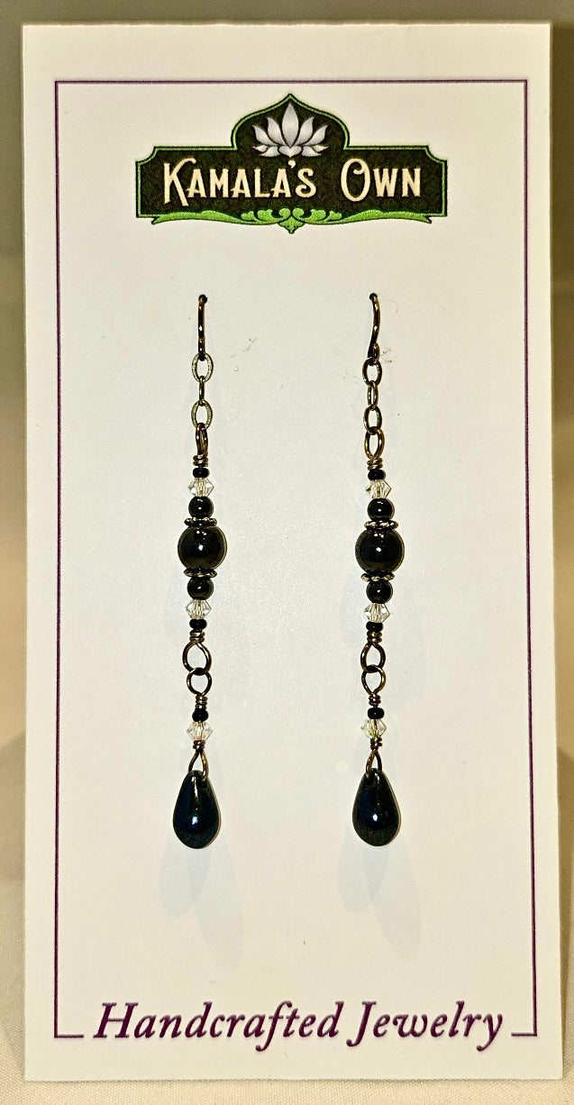 Hematite crystal earrings