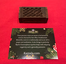 Simple, wooden Frankincense and Myrrh box