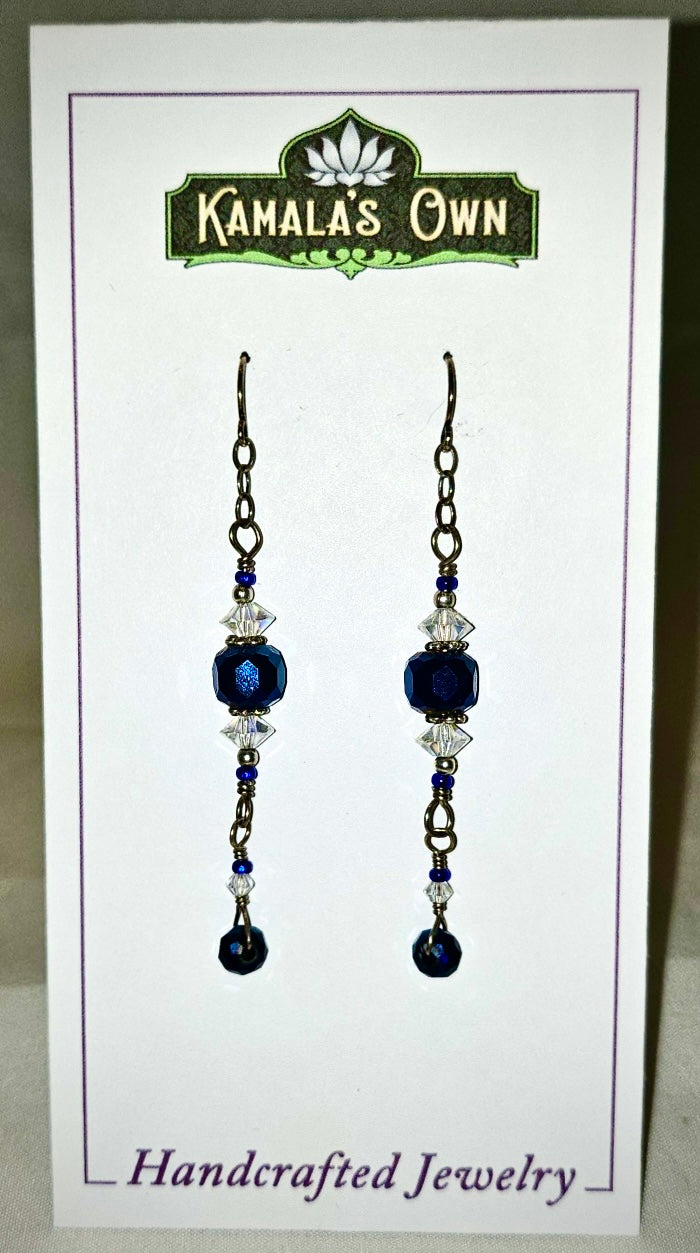 Dark blue earrings