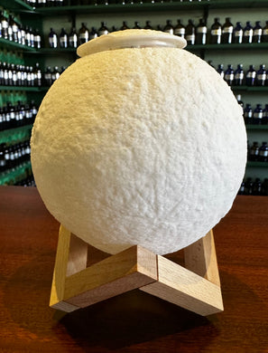 Moon globe with wooden stand diffuser