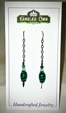 Malachite earrings