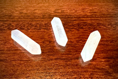 Rose quartz double points