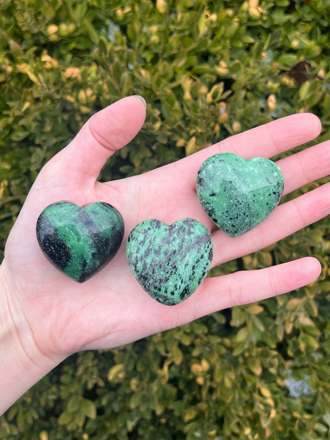 Ruby zoisite hearts