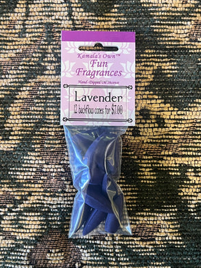 Lavender backflow cones