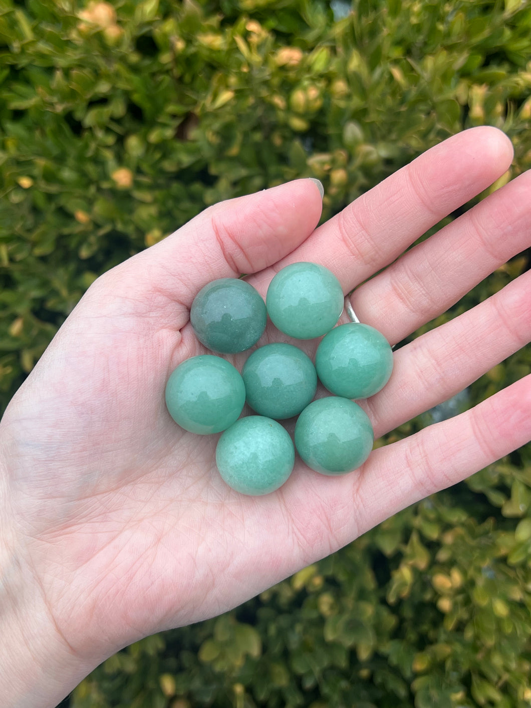 Aventurine spheres